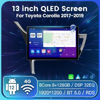 13inch голям екран кола видео за Toyota Corolla 2017 2018 2019 кола радио мултимедиен видео плейър GPS навигация стерео главата единица