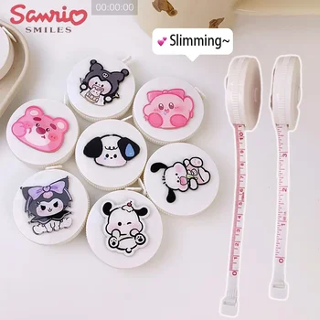 150cm Sanrio Kuromi Tape Measure Cartoon Mini Soft Ruler Portable Automatic Retractable Tape Measures Double Scale Sewing Tool