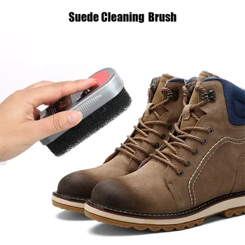 1Pc велур четка за обувки пластмасова гъба почистване на обувки за велурени ботуши Nubuck кадифе чанти матирана кожа обувки грижа чисти маратонки