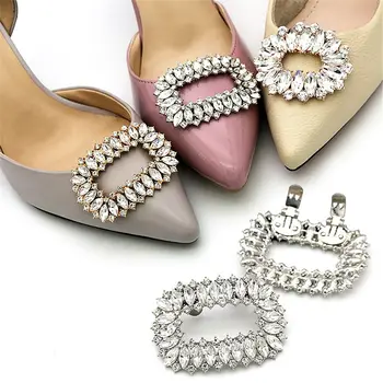 1PC Талисмани на висок ток Бижута Кристални щипки за обувки Очарователна ключалка Лъскави декоративни клипове Декорации за обувки