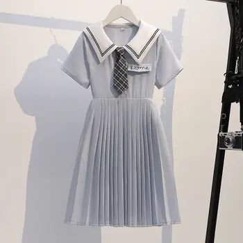 2023 лято Детски подготвителни студентски рокли Детски дрехи Тийнейджъри моряк JK униформа момичета ежедневно износване Корен седемдесетте 8 6 9 12 йер