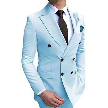 2023 Случайни двуреден връх ревера костюм блейзър Официален бизнес за сватбени младоженци (само яке)