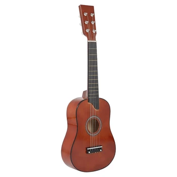 25Inch Mini Small Guitar Basswood 6 Strings Акустична китара с Pick Strings за начинаещи деца Детски подарък