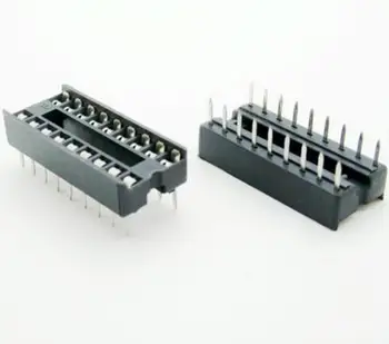 26PCS/Lot 18 пинов DIP квадратен отвор IC гнезда адаптер 18Pin Pitch 2.54mm конектор резистор