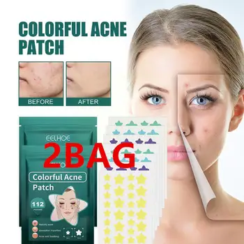 2Bag Невидим инструмент за отстраняване на акне Коректор Star Pimple Patch Acne Coloful Face Originality Makeup Stickers Beauty Skin Care Spot