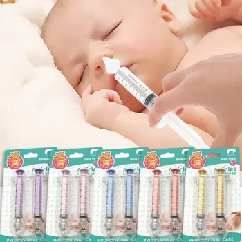 2Pcs игла тръба бебе назален аспиратор спринцовка бебе нос почистващ ринит назална шайба иригатор бебе измиване на носа за деца