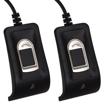 2X Компактен USB четец на пръстови отпечатъци Скенер Надеждна биометрична система за контрол на достъпа