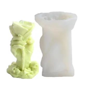 3D Свещ силиконова форма Ръчно оформени форми за печене DIY ароматна свещ сапун плесен за мазилка смола занаят домашно декорация