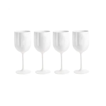 4Pcs Елегантни и нечупливи чаши за вино, пластмасови чаши за вино, много нечупливи чаши за вино