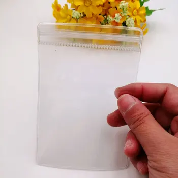 50pcs висококачествени прозрачни PVC чанти за бижута торбички мека пластмасова торбичка подарък опаковъчни чанти ясно многократна употреба Ziplock чанта за съхранение