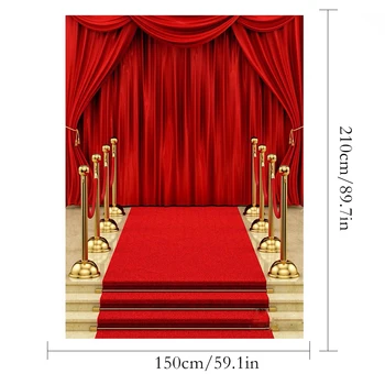 5x7FT подиум червен килим завеса студио фотография