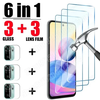 6 в 1 Закалено стъкло за Redmi Note 12 11 10 9 8 Pro Plus 5G 11S 10S 9S 9T фотоапарат обектив филм за Redmi 10 10C 9 9A 9C 8 стъкло