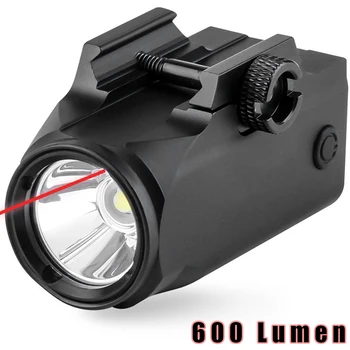 600 лумена лазерно фенерче комбо за пистолетна пушка Магнитен заряд оръжие светлина с лазерен строб Самозащита за Taurus G2C G3C