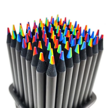 7 цвята концентричен градиент цветни моливи пастели цветни моливи набор творчески Kawaii канцеларски изкуство живопис рисуване писалка