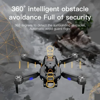 8K камера Професионално избягване на препятствия Сгъваема WIFI квадрокоптер играчка F196 Нов безчетков мотор HD Dual Dron RC Drone
