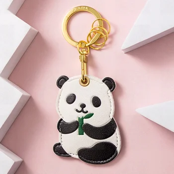 Animal контрол на достъпа карта комплект ключодържател карикатура заек кола верига изящни ученическа чанта висящи панда панда ключодържател чар подарък