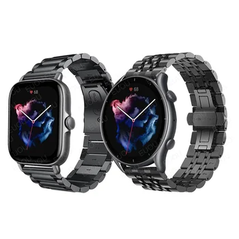 Band For Huami Amazfit GTR 3 Pro / GTS Metal 2e Bip S U Smartwatch Гривна за часовник Аксесоари Неръждаема стомана каишка
