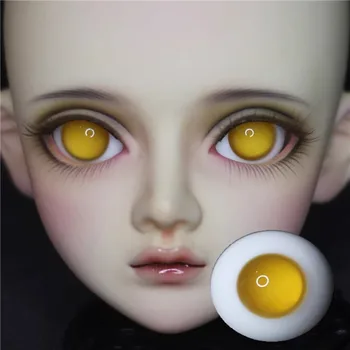 BJD Бебешки очи 1618mm оранжево жълти очи без зеници 1214mm стъклени очи кукла аксесоари