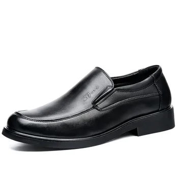 Brogue кожени обувки мъжки бизнес официално облекло случайни есен нов костюм британски стил модерен платформа обувки