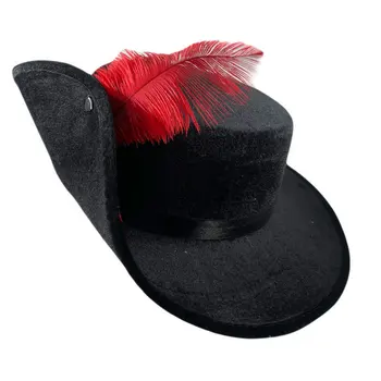 Classic 1920s Trilby Jazz Hat Gentleman Fedoras Hats Adult Musketeer Hat Manhattan Wide Brim Hat Feather Decor Vintage Zoro Caps