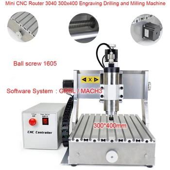  CNC 3040 гравиране машина 300 * 400 мм дърворезба площ GRBL или MACH3 система за контрол мини дърво CNC рутер фрезоване пробиване гравьор
