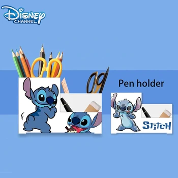 Disney Stitch Pen Holder Cartoon Mickey Mouse Storage Box Desktop Multifunction Storage Box Party Child Gift