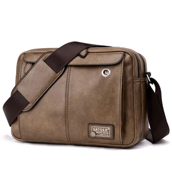 Fashion Men's Business Messenger Bag 2023 Нова тенденция Crossbody чанти за мъжки висококачествени PU кожени мулти-джобни чанти за рамо