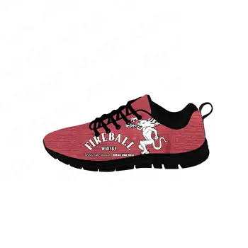 Fireball канела нисък връх маратонки уиски мъжки женски тийнейджър ежедневни обувки платно бягане обувки 3D отпечатани лека обувка