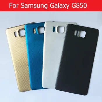 Geniune Капак на вратата на задната батерия за Samsung Galaxy Alpha G850 G850F Заден корпус Заден калъф без лого + 1 x филм