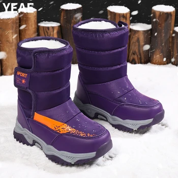 Girl Boot Ботуши за момичета от 2 до 8 години Снежни ботуши Детски детски зимни обувки за деца Бебешки обувки Момче Детски маратонки Момче