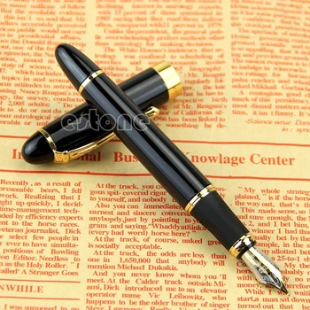 H05B Jinhao X450 черен среден ниб злато подстригване фонтан писалка хубав подарък