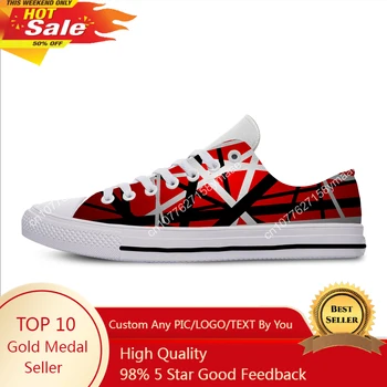 Hot Summer Cool EVH 5150 STRIPES Мода Леки класически обувки от платно Мъже Жени Ежедневни маратонки Нисък връх Класически обувки