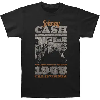 Johnny Cash Мъжко пристигане Реколта T риза Medium Черно Rockabilia