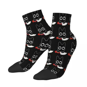Kitty's Knife Black Cat Halloween Meme Ankle Socks Male Mens Women Summer Stockings Harajuku