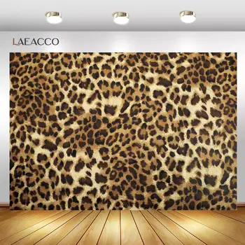 Laeacco леопард модел повърхност на кожа текстура безшевни модел фотографски фон снимка фон за фото студио