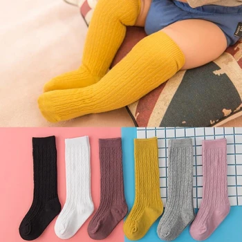 Lawadka 1-5Y Раирана бебе момичета момчета коляното чорапи памук случайни детски чорапи за момичета есен пролет детски дрехи аксесоари