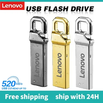 Lenovo 2TB метална флаш памет USB 3.0 високоскоростна писалка 1TB 256GB преносими USB памети 128GB USB флаш памет безплатна доставка