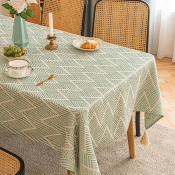 Nordic ins стил трапезна маса плат с висок клас японски стил свеж памук и ленена масичка за кафе