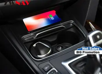 QI безжично зарядно за кола За BMW 4 серия/3 серия 2016+ Интелигентен инфрачервен бърз безжичен заряден държач за телефон за iphone