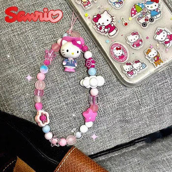 Sanrio Hello Kitty Y2k телефон ремък каишка жени Y2K телефон сексапил висулка женски ръчна верига кратко анти-изгубени мобилен телефон случай