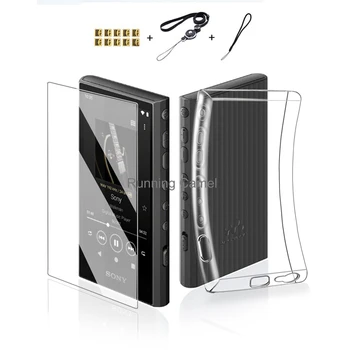 Soft Protective Shell Skin Case Cover for Sony Walkman NW-A300 Series NW-A306 NW-A307 with Front Screen Protector Tempered Glass