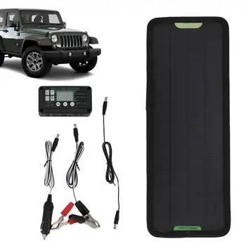 Solar Battery Trickle Maintainer Car Solar Panel Charger With Controller Plug And Play Зарядно устройство за акумулатори за лодки Трактори