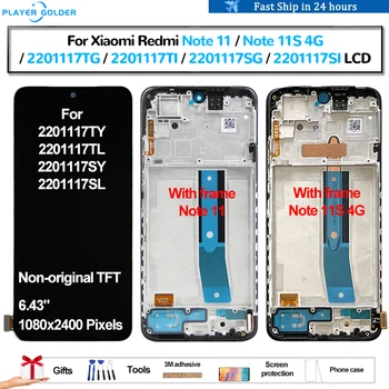 TFT За Xiaomi Redmi Забележка 11 Забележка 11S 4G Pantalla LCD дисплей сензорен панел екран дигитайзер събрание подмяна аксесоар части