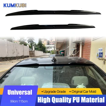 Universal Spoiler Wings For 99% Sedan Coupe Hatchback SUV Cars Rear Trunk Lid Tail Lip 99cm 115cm PU Carbon Black Tuning Styling
