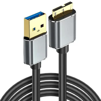 USB 3.0 към Micro B кабел Мъжки към мъжки външен твърд диск HDD кабел за данни Бързо зареждане за Samsung Note 3 S5 кабел за данни