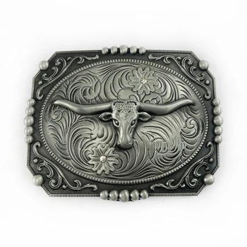 WesBuck марка Big Bull главата метал реколта колан ключалката ръчно изработени домашно аксесоари пояса DIY Western Cowboy Rock Style