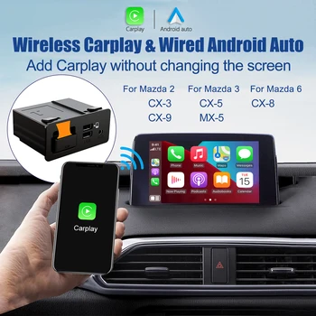 Безжичен Apple CarPlay Кабелен Android Auto USB адаптер хъб за преоборудване OEM Mazda CX3 CX5 CX8 CX9 MX5 За Mazda 2 3 6