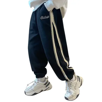 Висококачествени тънки детски спортни панталони за момче Пролетно облекло Тийнейджърски панталони Памучни панталони Детски панталони 5-14 годишни