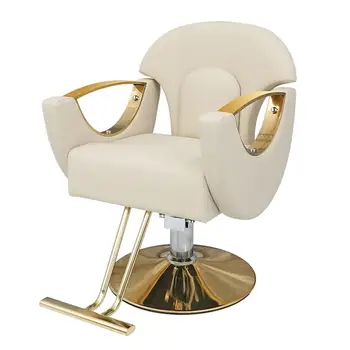 Гореща продажба Бръснарница салон мебели метал злато красота фризьорски салон стол професионални фризьорски бръснарски столове