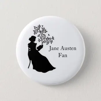 Джейн Остин фен мек бутон ПИН любовник мода карикатура метални дрехи подарък шапка творчески декор бижута яка смешно значка сладък